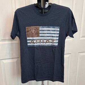 Ariat Men's Dark Blue Flag Graphic Tee
